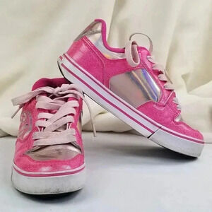 Heely's Pink Glitter Roller Shoes Girls Youth Sz 5
